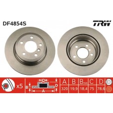 DF4854S TRW Гальмівний диск