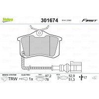 301674 VALEO Комплект гальмівних колодок дисковий гальм