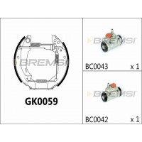 GK0059 BREMSI Комплект гальмівних колодок