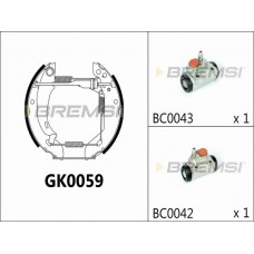 GK0059 BREMSI Комплект гальмівних колодок