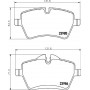 8DB 355 012-341 HELLA Комплект гальмівних колодок, дискове гальмо