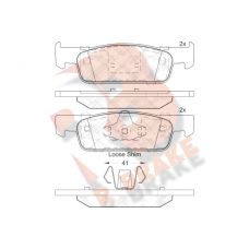 RB2115 R BRAKE КомплеК т гальмівних колодок, дискове гальмо