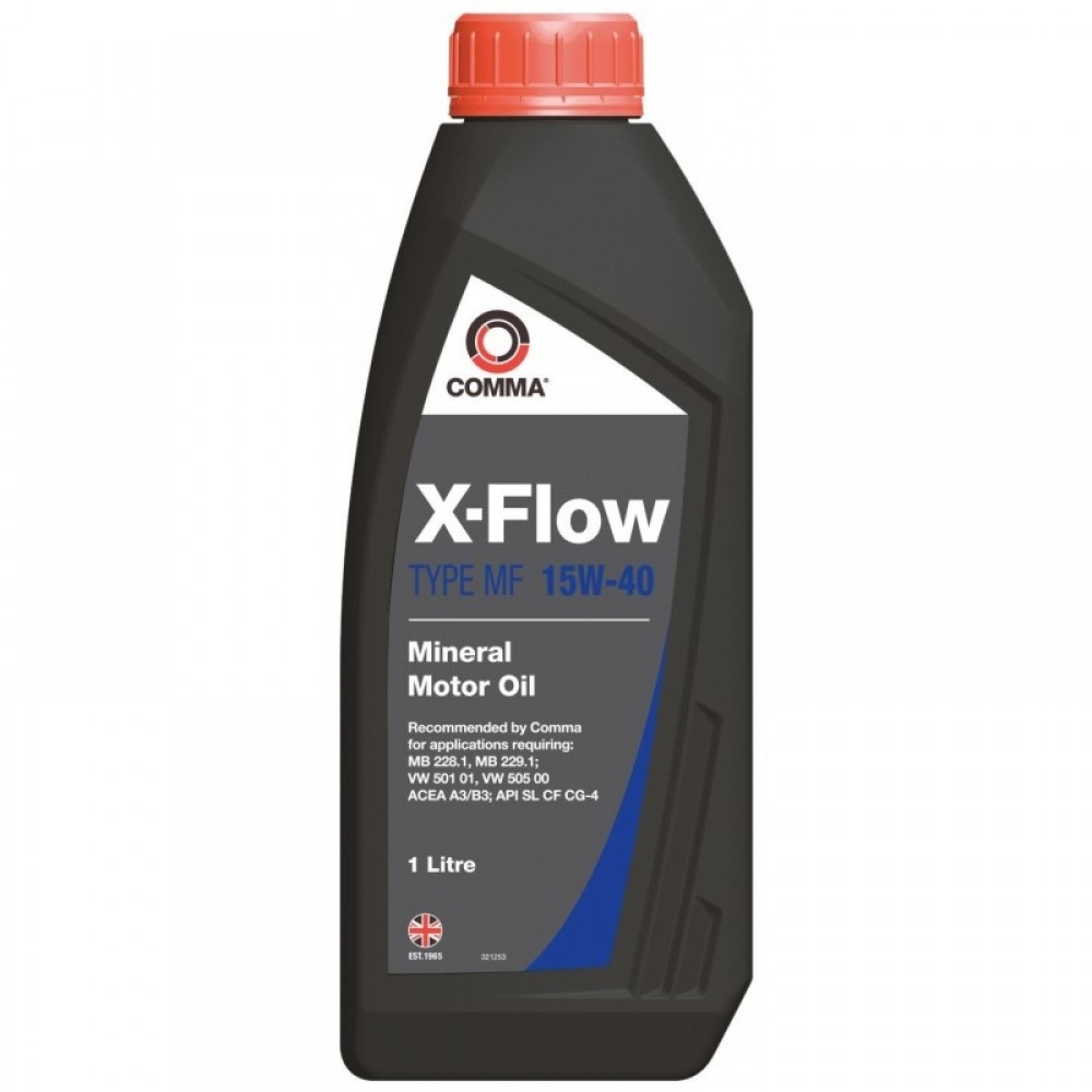 Олива моторне мінеральне COMMA X-FLOW TYPE MF 15W40 1л (XFMF1L) купити в Україні цена