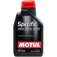 Олива моторне 100% синтетичне эстеровое MOTUL Specific VW 506.01-506.00-503.00 0W-30, 1л (824201) (106429)