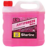 Антифриз-концентрат STARLINE NAK12-3 Extra K12 G12+, розовый, 3л купити в Україні цена