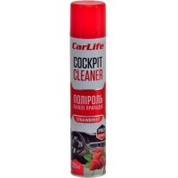 Полироль для пластика CARLIFE Cockpit Cleaner клубника, 320 мл (CF324)
