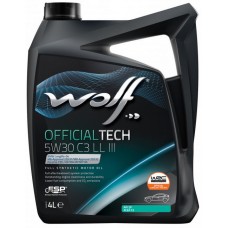Олива моторне синтетичне WOLF OfficialTech C3 LL III 5W-30, 4л (1048180)