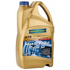 Олива трансмісійне синтетичне RAVENOL ATF Matic Fluid Type D, 4л (1211121004) купити в Україні