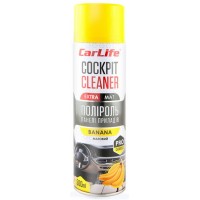 Полироль для пластика CARLIFE Cockpit Cleaner Extra Mat банан, 500мл (CF522)