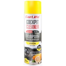 Полироль для пластика CARLIFE Cockpit Cleaner Extra Mat лимон, 500мл (CF521)