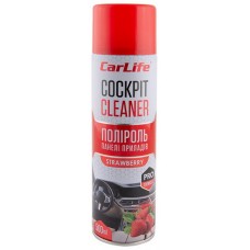 Полироль для пластика CARLIFE Cockpit Cleaner клубника, 500 мл (CF505)