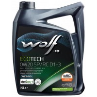 Олива моторне синтетичне WOLF EcoTech SP/RC D1-3 0W-20, 5л (1049892)