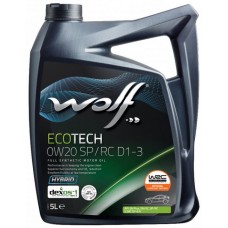 Олива моторне синтетичне WOLF EcoTech SP/RC D1-3 0W-20, 5л (1049892)