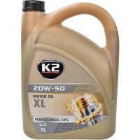 Олива моторне мінеральне K2 MOTOR OIL SL/СF XL 20W-50 5л (O2715E)