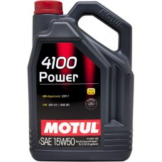 Олива моторне напівсинтетичне MOTUL 4100 POWER Technosynthese 15W-50, 5л (386206) (100273)