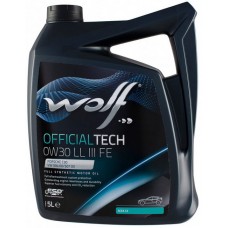 Олива моторне синтетичне WOLF OfficialTech LL III FE 0W-30, 5л (1044344)
