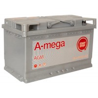 Батарея аккумуляторная A-MEGA AGM 80Ah 800A, 6СТ-80-АЗ(0)+справа (AGM800) купити в Україні