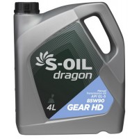 Олива трансмісійне мінеральне S-OIL DRAGON GEAR HD 85W90, 4л купити в Україні