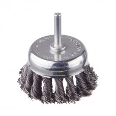 Щетка чашечная 75 мм для дрели, 1/4 (пучки витой проволоки) INTERTOOL BT-3075