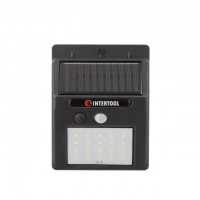 Светильник аккумуляторный настенный 20SMD LED, уличный, солнечная панель, датчик движения INTERTOOL LB-0112