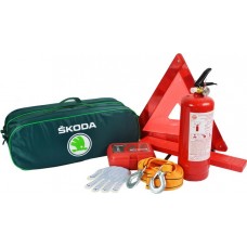 Сумка-набор автомобилиста POPUTCHIK Skoda легковой зеленый 2 отдела (01056Л)