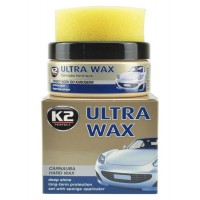 Полироль восковой для кузова K2 Ultra Wax 250г с губкой (K073) купити в Україні