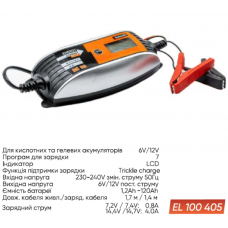 Зарядний пристрій автоматичний 6V/12V 4A Elegant (EL100405)
