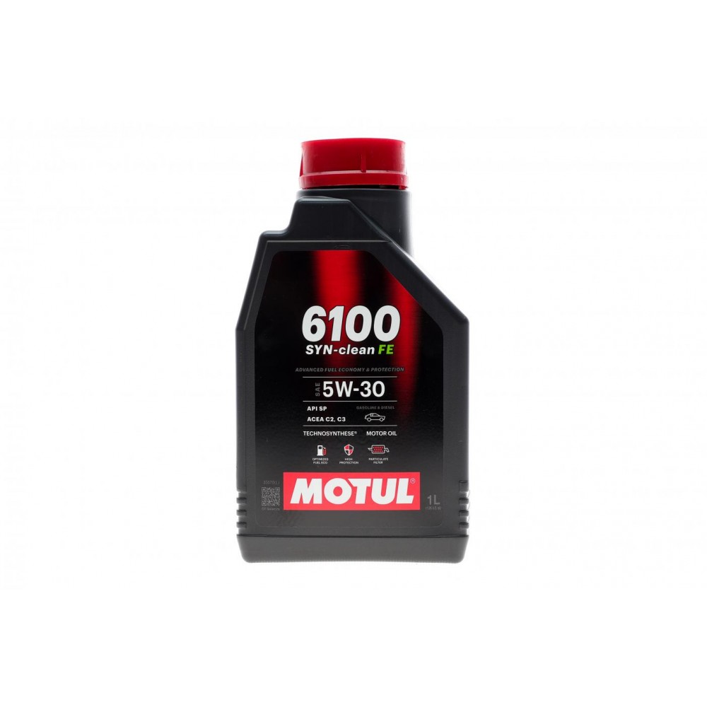 Олива моторне синтетичне MOTUL 6100 Syn-clean FE SAE 5W30 1л (841711)