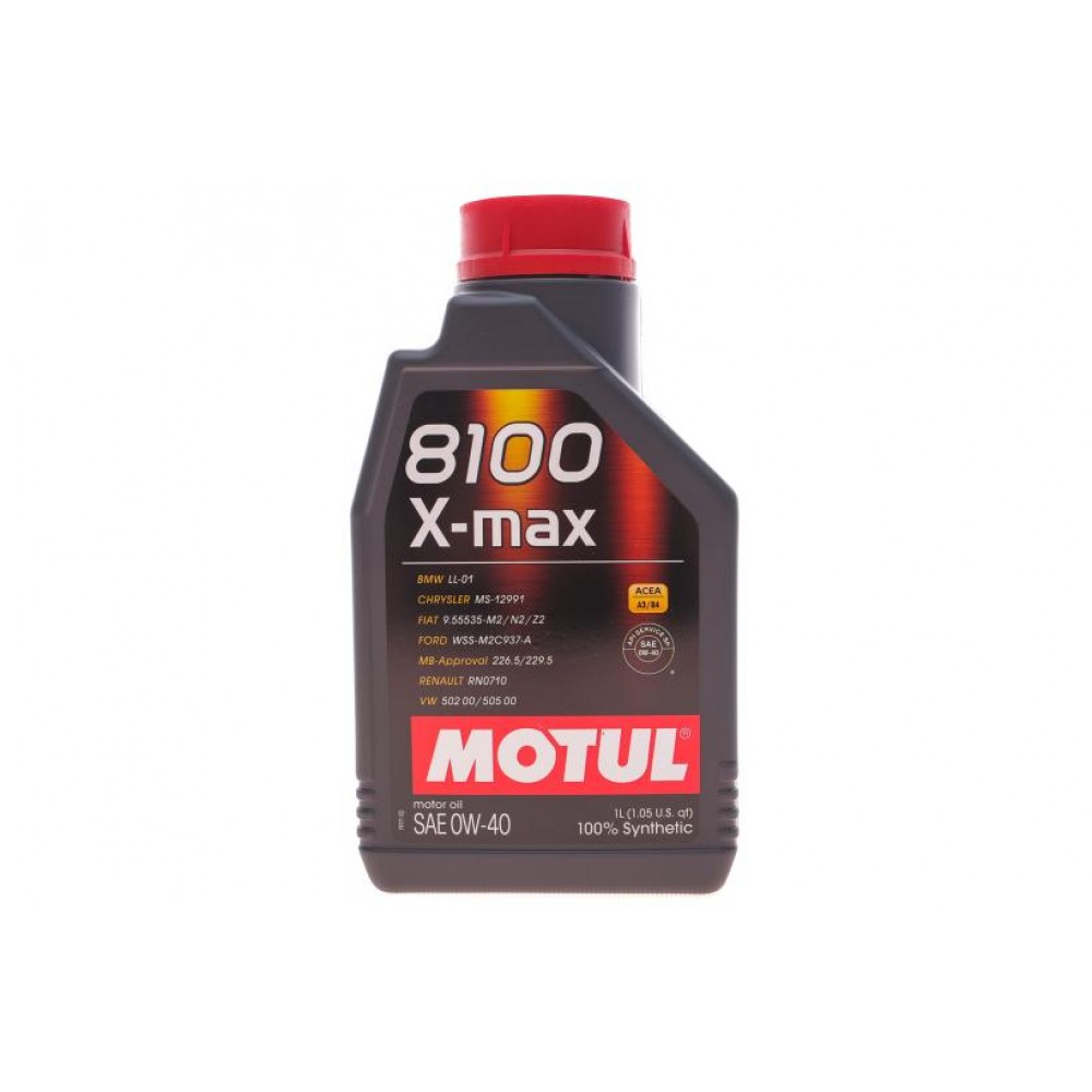 Олива моторне 100% синтетичне MOTUL 8100 X-max 0W-40, 1л (348201) (104531) купити в Україні цена