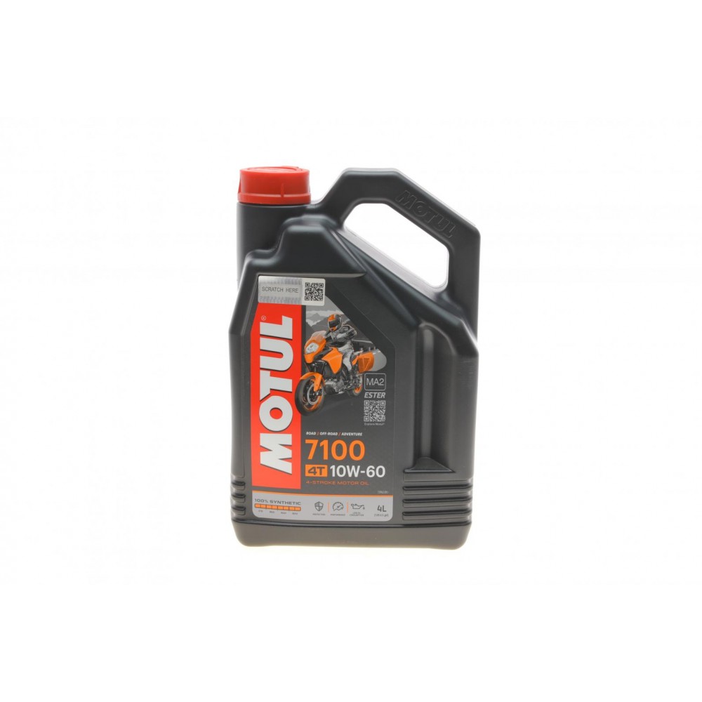 Олива моторне 100% синтетичне эстеровое для 4-х тактных двигателей MOTUL 7100 4T 10W-60, 4л (845541) (104101)