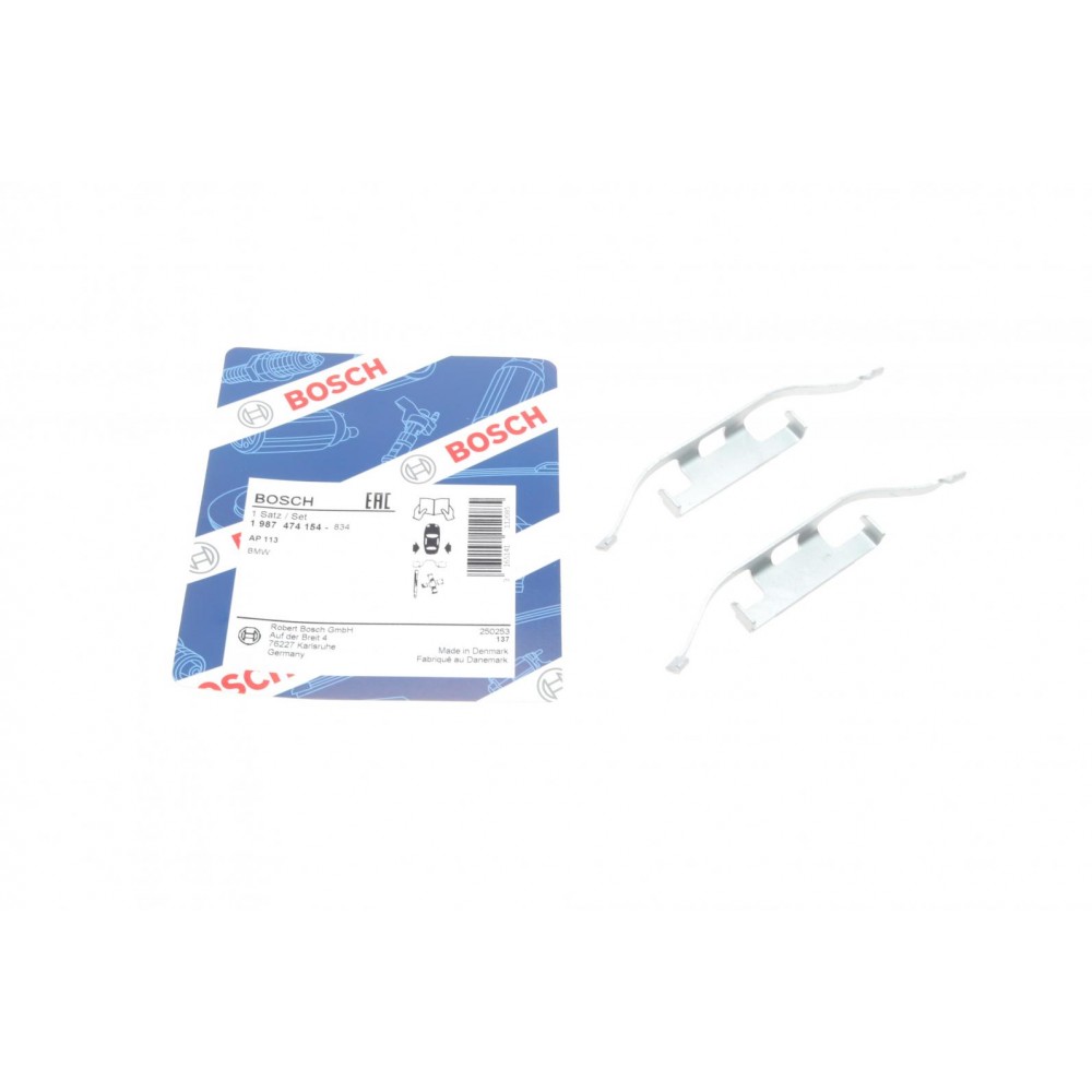 1 987 474 154 BOSCH Комплектуючі колодки дискового гальма