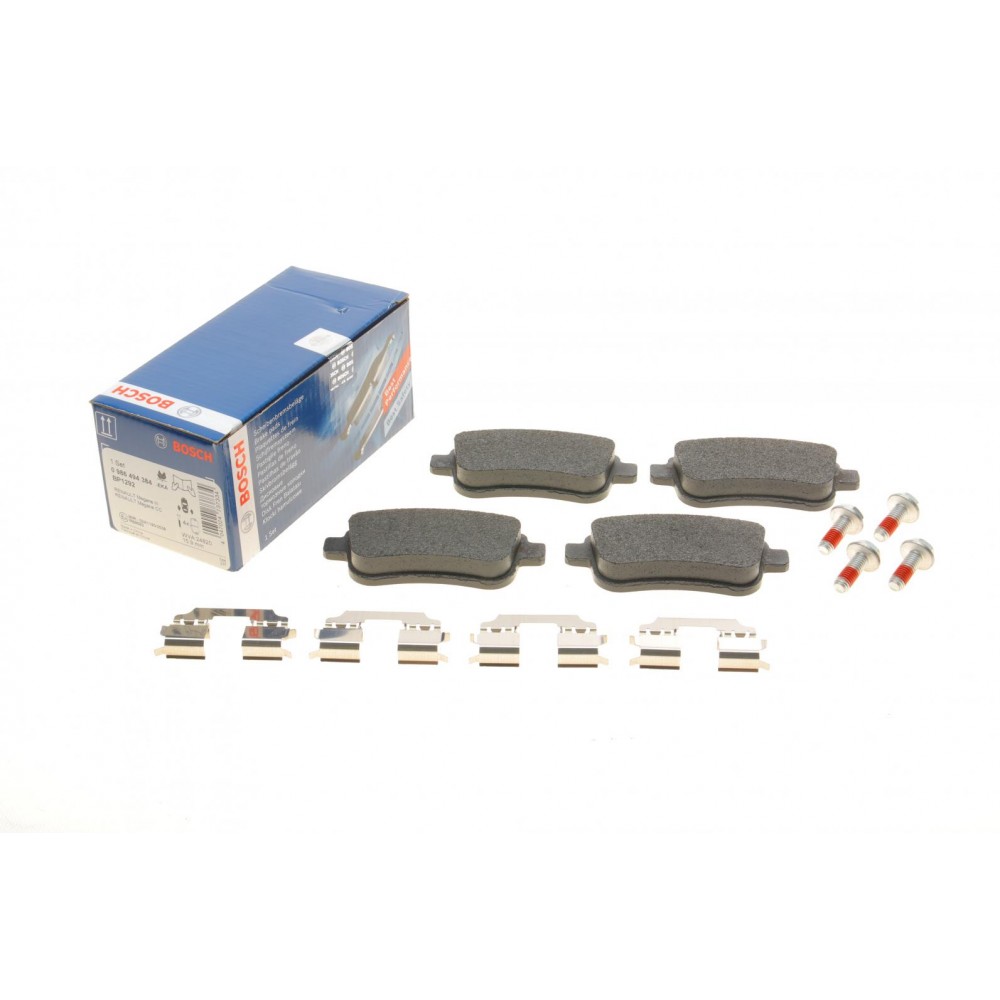 0986494384 BOSCH BOSCH Гальмівні колодки зад. (+ уст. косплект)  RENAULT Fluence 10-, Megane III,Scenic 09-