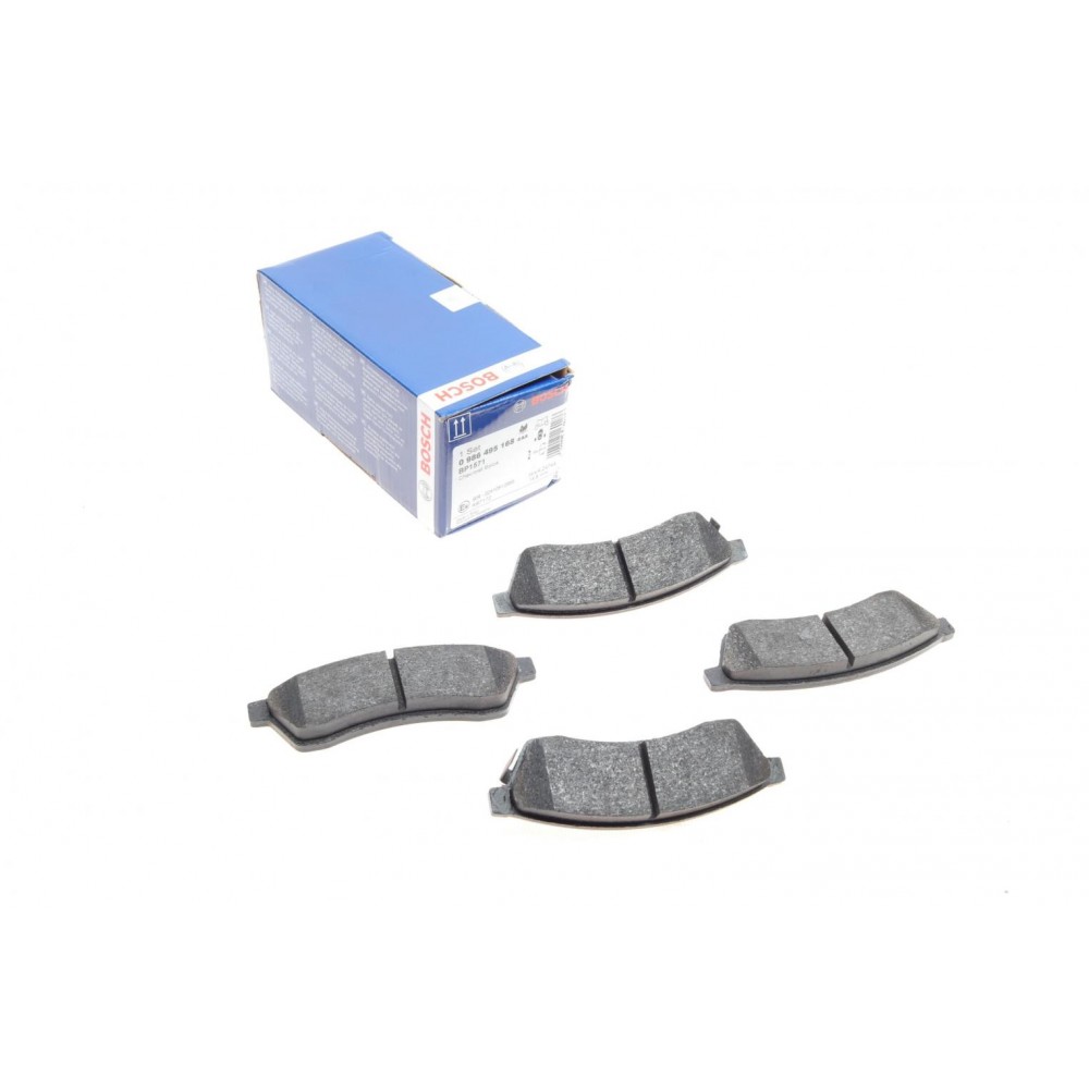 0 986 495 168 BOSCH Комплект гальмівних колодок дисковий гальм