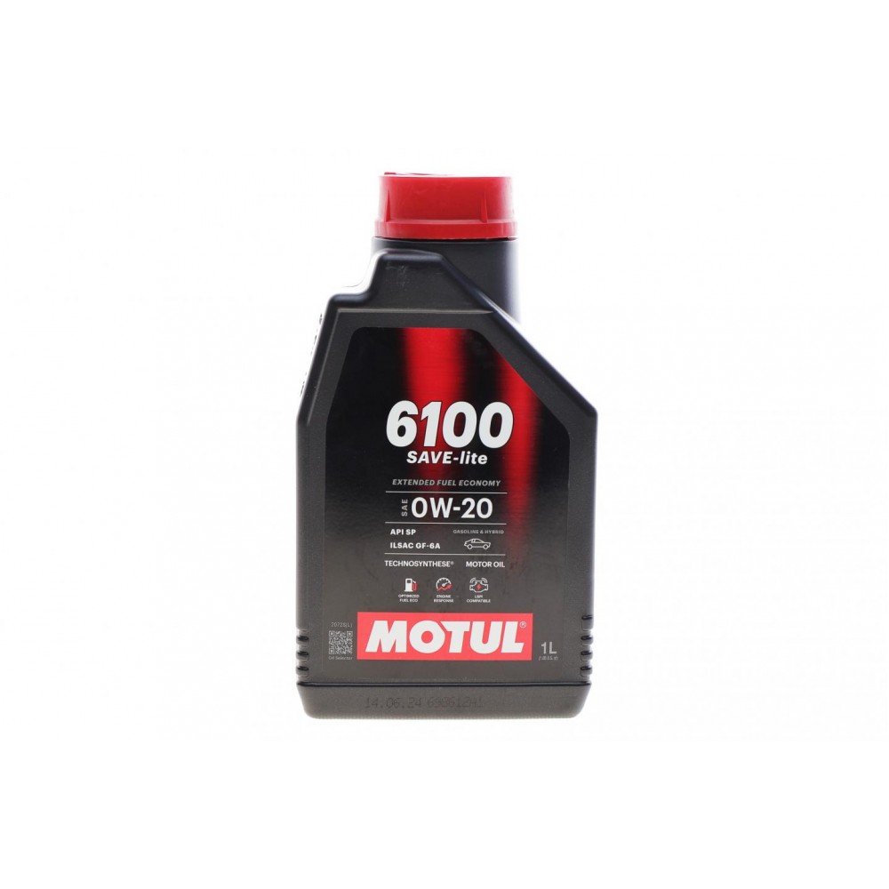Олива моторне синтетичне MOTUL 6100 Save-lite SAE 0W20 1л (842011)