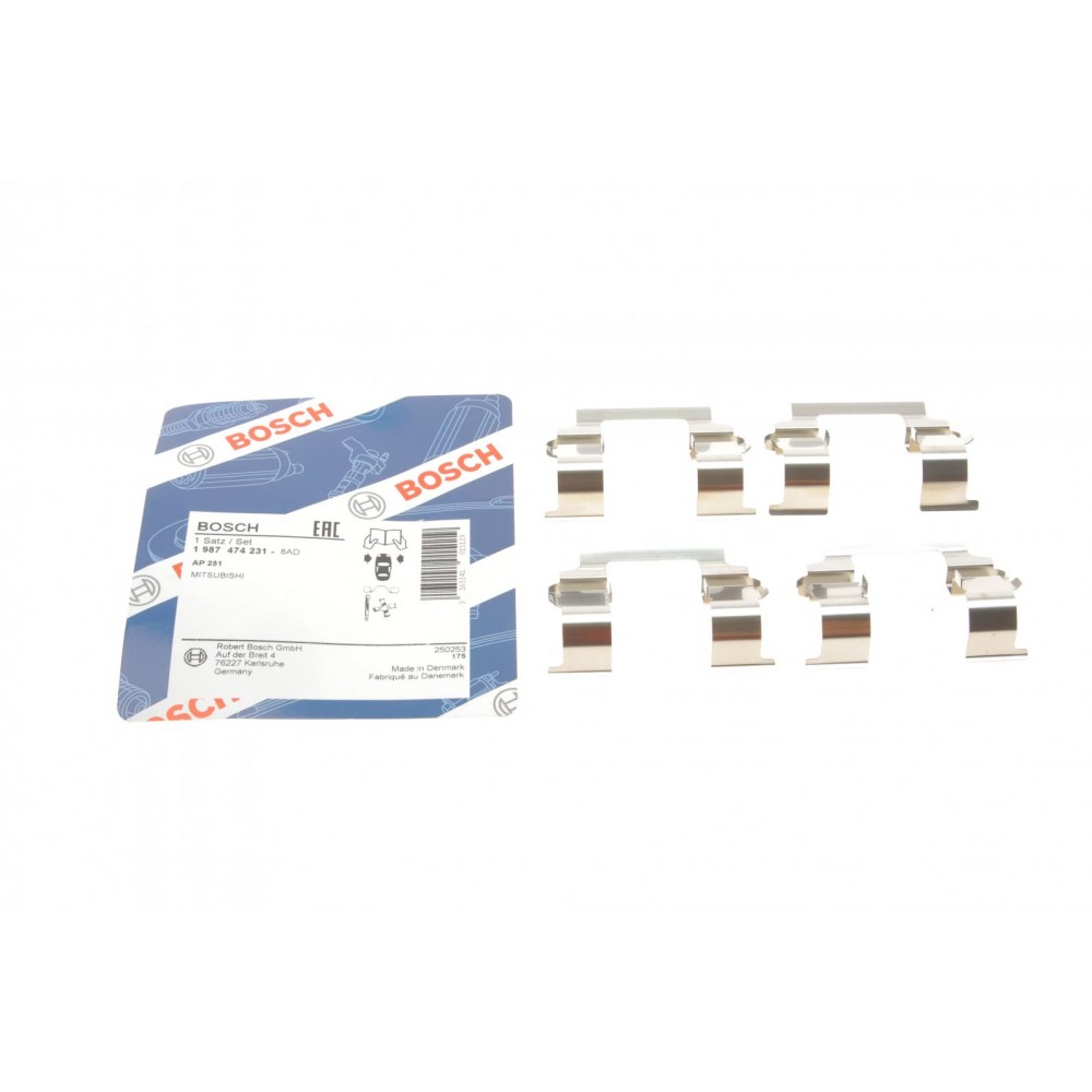 1 987 474 231 BOSCH Комплектуючі колодки дискового гальма