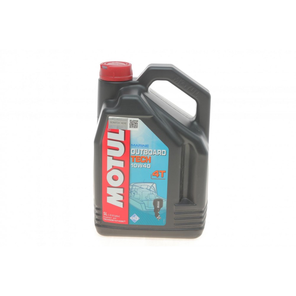 Олива моторне напівсинтетичне для 4-х тактных лодочных моторов MOTUL Outboard TECH 4T 10W-40, 5л (852251) (106354)