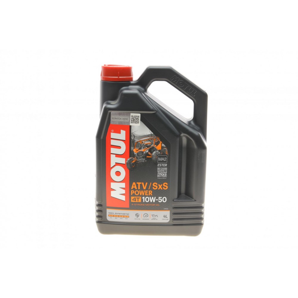 Олива моторне 100% синтетичне MOTUL ATV SXS Power 4T 10W-50, 4л (853641) (105901)