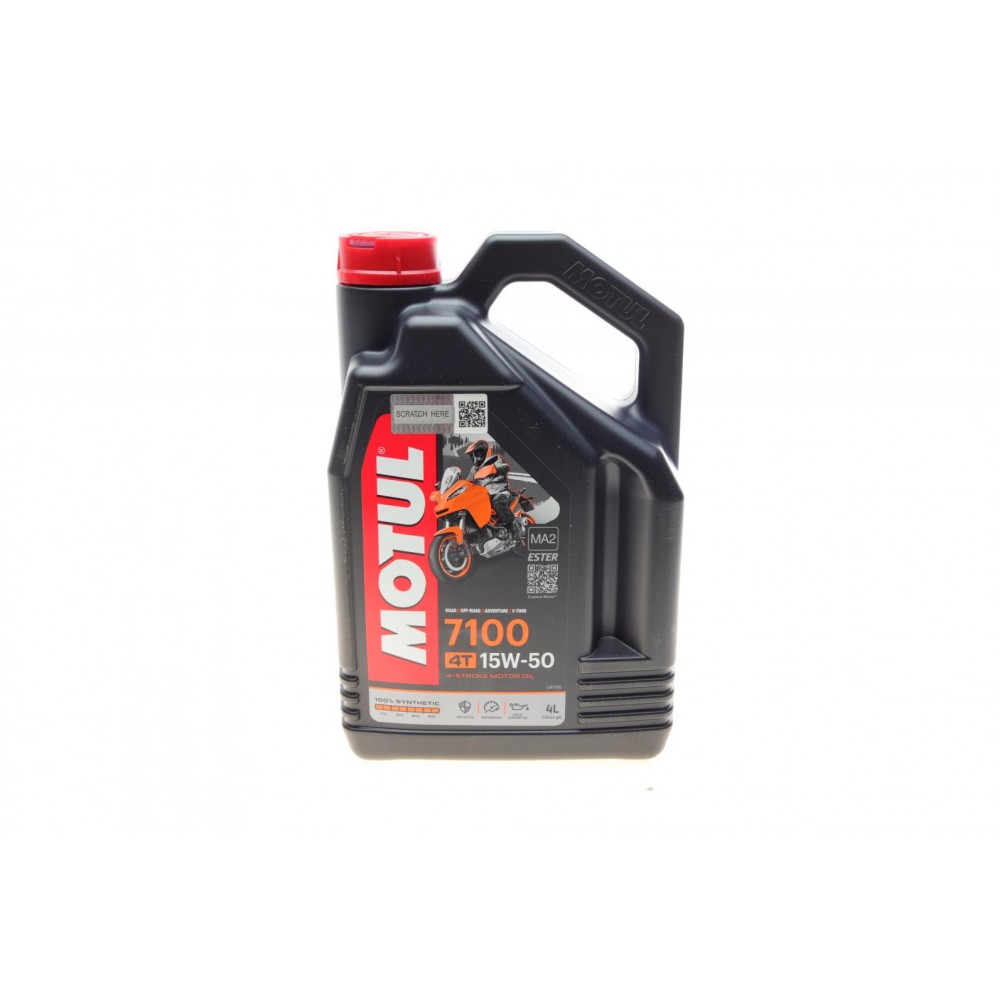 Олива моторне 100% синтетичне эстеровое для 4-х тактных двигателей MOTUL 7100 4T 15W-50, 4л (845241) (104299)