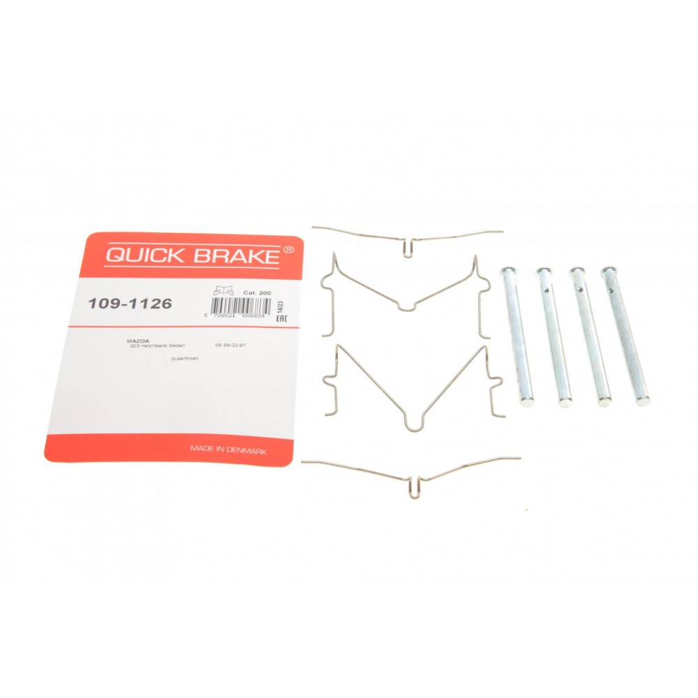 109-1126 QUICK BRAKE Комплектуючі колодки дискового гальма