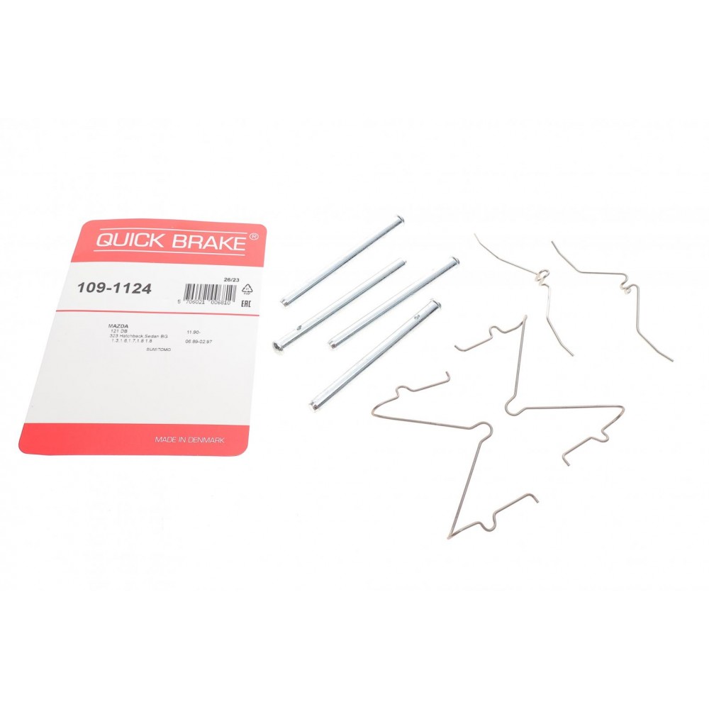 109-1124 QUICK BRAKE Комплектуючі колодки дискового гальма