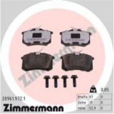 20961.972.1 ZIMMERMANN Комплект гальмівних колодок дисковий гальм