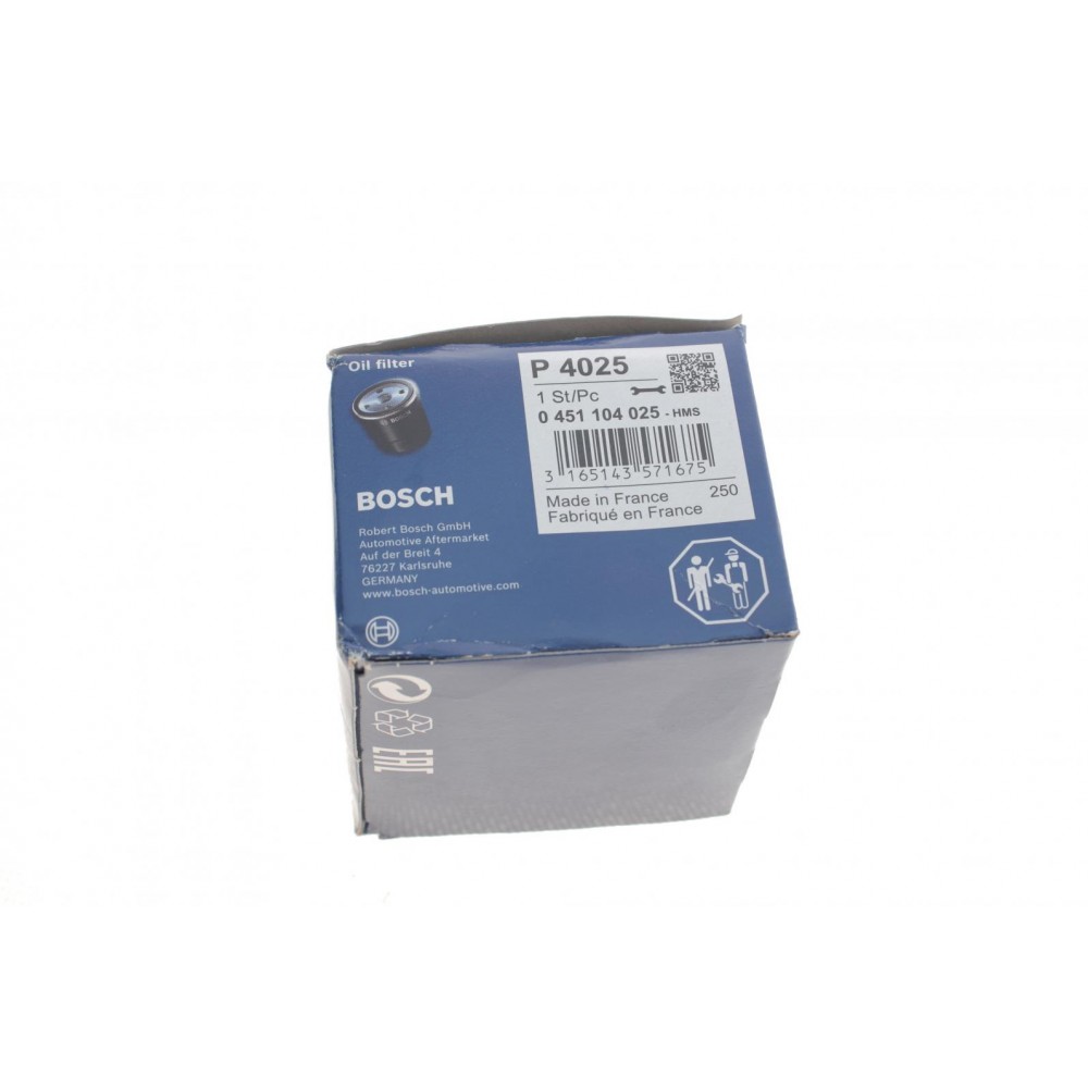 0 451 104 025 BOSCH Масляний фільтр