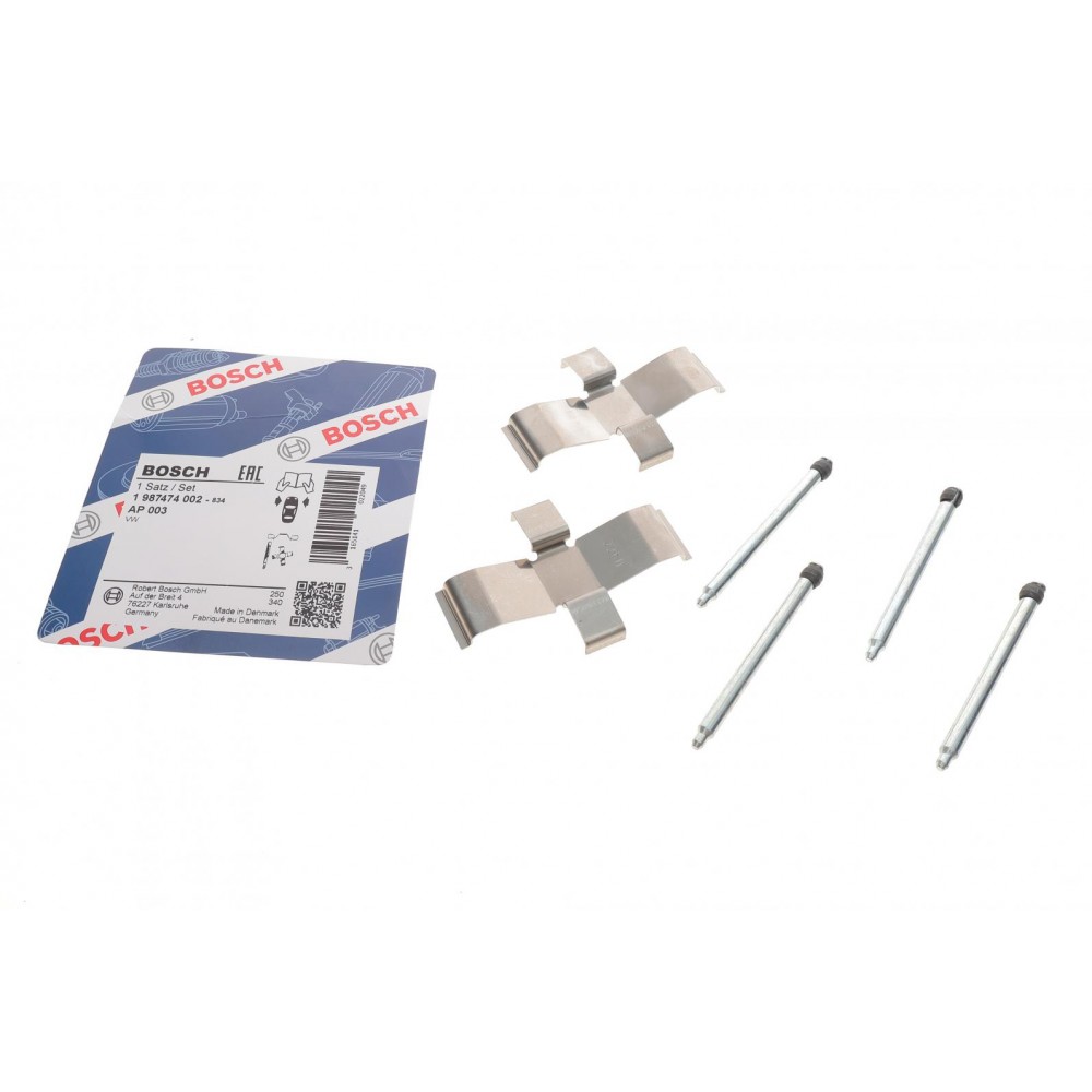 1 987 474 002 BOSCH Комплектуючі колодки дискового гальма
