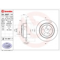 Диск гальмівний BREMBO 08.6897.11