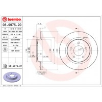 Диск гальмівний BREMBO 08.9975.21