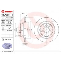 Диск гальмівний BREMBO 08.A536.11