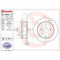 Диск гальмівний BREMBO 08.A600.11