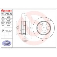 Диск гальмівний BREMBO 08.A708.11