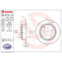 Диск гальмівний BREMBO 08.A715.11