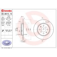 Диск гальмівний BREMBO 08.B310.10